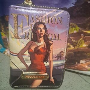 Nicole Lee Purple and Gold Wallet